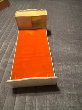 Orange Velvet vintage vogue the world of ginny doll bed 1978